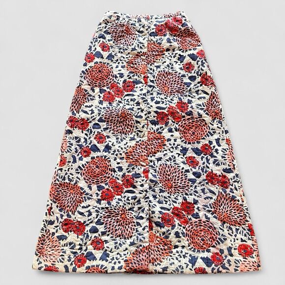 Vintage Quilted Skirt Womens Pink Classic Maxi Iconic Preppy Coastal Indie Small - Picture 3 of 12